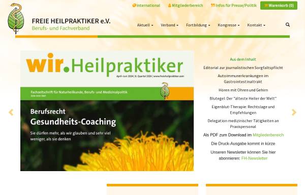 Vorschau von freieheilpraktiker.com, Freie Heilpraktiker e.V.
