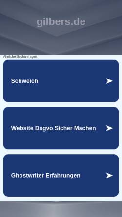 Vorschau der mobilen Webseite www.gilbers.de, Gilbers, Dr. Aranka