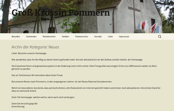 Groß Krössin im Kreis Neustettin (Pommern)