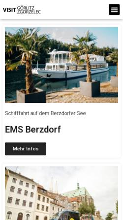 Vorschau der mobilen Webseite www.goerlitz-tourismus.de, Görlitz Tourismus