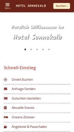 Vorschau der mobilen Webseite www.sonnekalb.de, Museums-Gutshof Sonnekalb, Kleinheringen