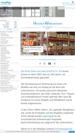 Vorschau der mobilen Webseite www.hofe.de, Julius vom Hofe GmbH & Co. KG