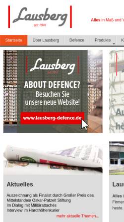 Vorschau der mobilen Webseite lausberg-nassau.de, Wilhelm Lausberg & Sohn KG