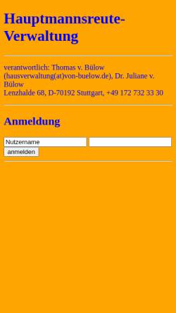 Vorschau der mobilen Webseite www.von-buelow.de, von Bülow
