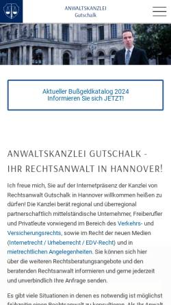 Vorschau der mobilen Webseite www.anwalt-gutschalk.de, Anwaltskanzlei Gutschalk