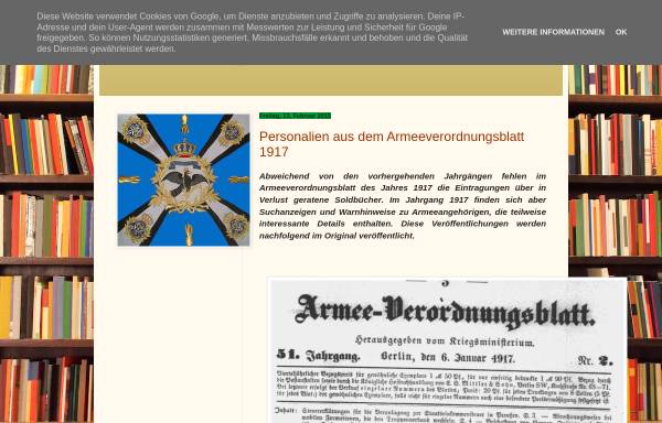 Vorschau von verlustlisten.blogspot.com, Deutsche Verlustliste des 1. Weltkrieges