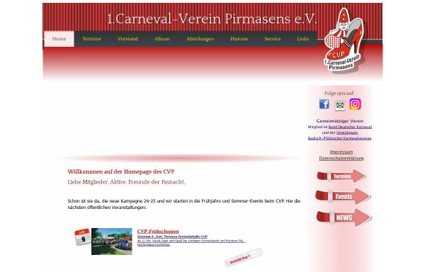 Vorschau von www.cvp-online.de, 1. Carneval-Verein Pirmasens