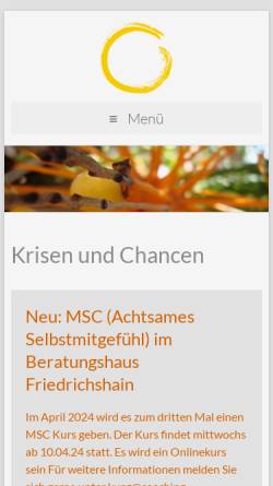 Vorschau der mobilen Webseite www.coaching-friedrichshain.de, Stefanie Kunz