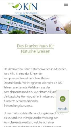 Vorschau der mobilen Webseite www.krankenhaus-naturheilweisen.de, Krankenhaus für Naturheilweisen