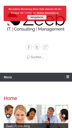 Vorschau der mobilen Webseite www.zeeb-network.com, Zeeb-Network