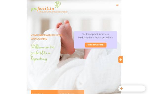 Vorschau von www.profertilita.de, Zentrum für Fruchtbarkeitsmedizin Profertilita