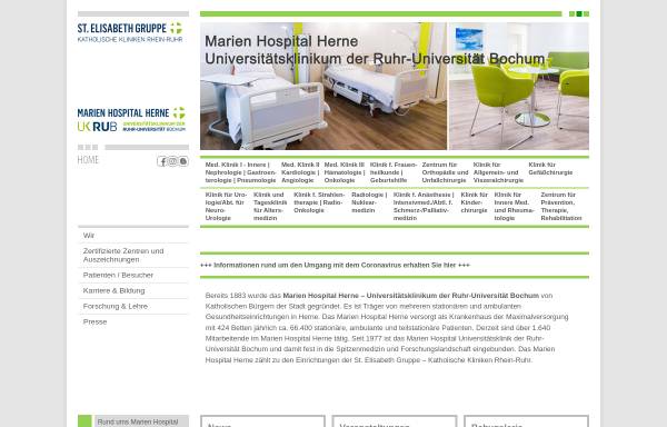 Vorschau von www.marienhospital-herne.de, Marienhospital Herne