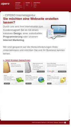 Vorschau der mobilen Webseite www.internetagentur-cipero.de, Cipero Internetagentur, Klaus Fiebelkorn