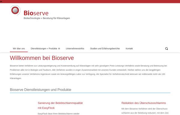 Vorschau von www.bioserve-gmbh.de, Bioserve GmbH