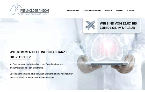 Vorschau von www.lungenarzt-ritscher.de, Dr. med. Philipp Ritscher