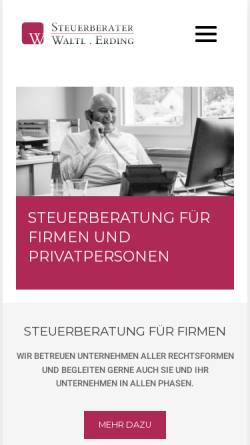 Vorschau der mobilen Webseite www.kanzlei-waltl.de, Steuerkanzlei Waltl