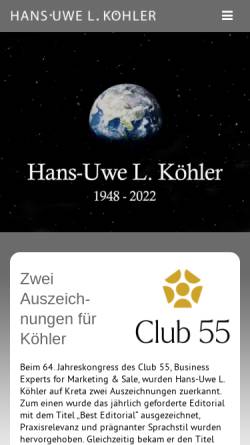 Vorschau der mobilen Webseite www.hans-uwe-koehler.de, Köhler, Hans-Uwe L.