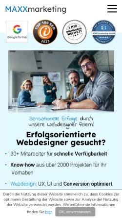 Vorschau der mobilen Webseite www.webdesigner-profi.de, MAXXmarketing GmbH