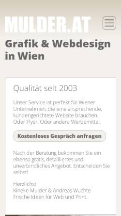 Vorschau der mobilen Webseite www.mulder.at, Andreas Wuchte & Kineke Mulder