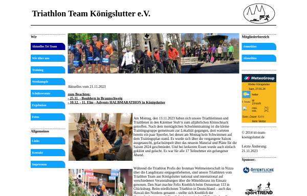 Vorschau von www.tri-team-koenigslutter.de, Triathlon Team Königslutter e.V.