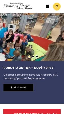 Vorschau der mobilen Webseite www.kvkli.cz, Bibliothek Liberec
