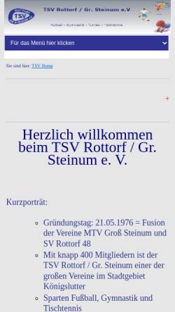 Vorschau der mobilen Webseite www.tsv-rottorf.com, TSV Rottorf/Groß Steinum e.V.