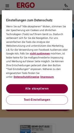 Vorschau der mobilen Webseite www.ergo.de, Ergo Direkt AG