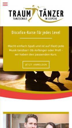 Vorschau der mobilen Webseite www.leipzig-tanzt.de, Tanzcentrum Seidel & Seidel