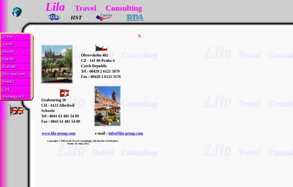 Vorschau von www.lila-group.com, Lila Travel Consulting