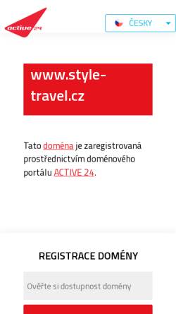 Vorschau der mobilen Webseite www.style-travel.cz, Style-Travel Prag, Tschechien