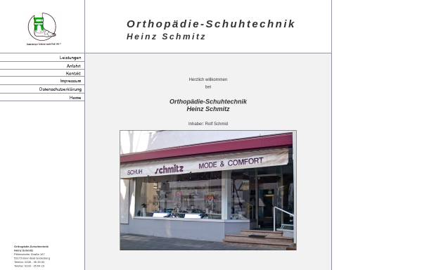 Vorschau von www.orthopaedie-schmitz.de, Orthopädie-Schuhtechnik Heinz Schmitz