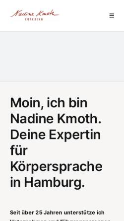 Vorschau der mobilen Webseite nadine-kmoth.de, EMC-Coaching Nadine Kmoth