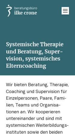 Vorschau der mobilen Webseite www.i-crone.de, Ilke Crone - Arbeits- und Organisationspsychologie