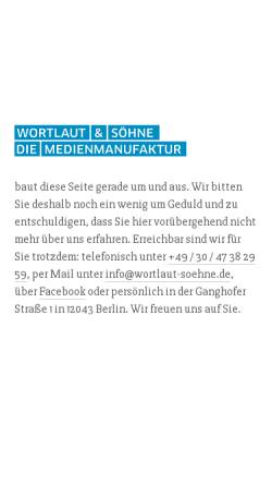 Vorschau der mobilen Webseite www.wortlaut-soehne.de, MedienManufaktur Wortlaut & Söhne Pfeil & Partner