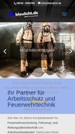 Vorschau der mobilen Webseite blaulicht.de, Gebert – Feuerwehr- und Rettungstechnik