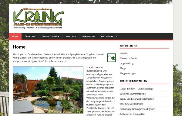 Vorschau von www.krunig.de, Axel Krunig Garten- und Grünanlagenbau GmbH