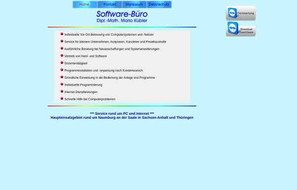 Vorschau von sb-kuebler.de, Software-Büro Mario Kübler