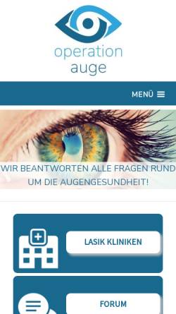 Vorschau der mobilen Webseite www.operationauge.de, OperationAuge