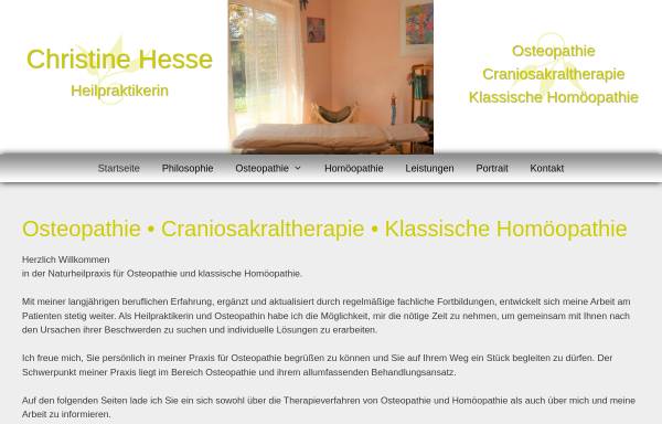 Vorschau von homöopathie-osteopathie.com, Christine Hesse