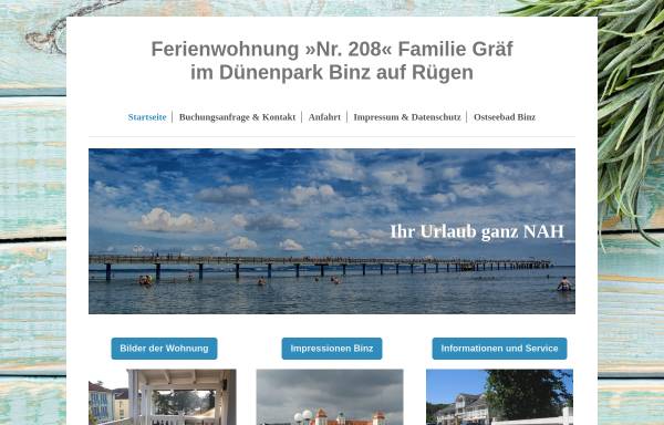 Vorschau von www.duenenpark-ruegen.de, Ferienwohnung Familie Hellgardt
