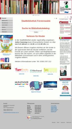 Vorschau der mobilen Webseite bibliothek.stadt-fuerstenwalde.de, Stadtbibliothek Fürstenwalde-Spree