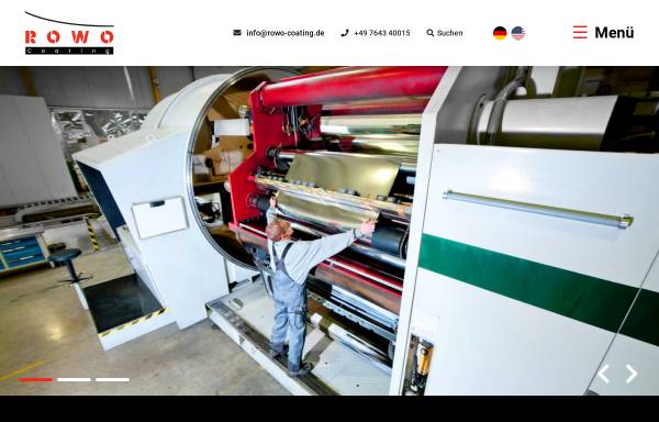 Vorschau von www.rowo-coating.de, ROWO Coating Gesellschaft für Beschichtung mbH