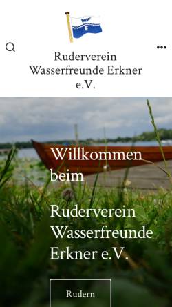 Vorschau der mobilen Webseite www.rv-wasserfreunde-erkner.de, Ruderverein Wasserfreunde Erkner e.V.