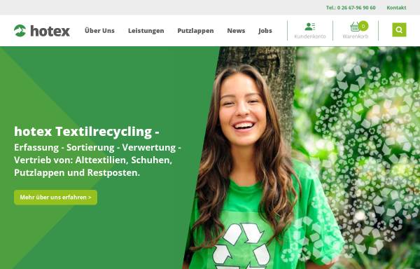 Vorschau von hotex-recycling.de, Hotex Putzlappen Großhändler