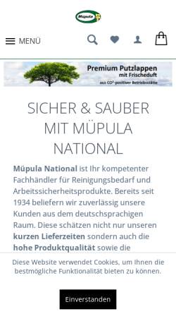 Vorschau der mobilen Webseite www.abela.de, Müpula - Münchener Putzlappen