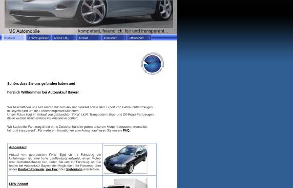 Autoankauf Bayern - MS Automobile