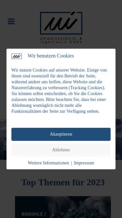 Vorschau der mobilen Webseite www.uigmbh.de, Umwelttechnik und Ingenieure GmbH