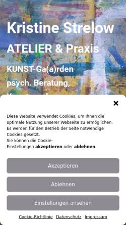 Vorschau der mobilen Webseite www.kunst-und-gestaltungstherapie-kiel.de, Counselorpraxis für Kunst- und Gestaltungstherapie, IHP Kristine Krzykala
