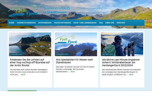 Vorschau von www.fjell-und-fjord.de, Fjell und Fjord Reisen