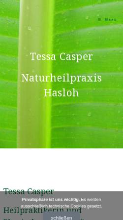 Vorschau der mobilen Webseite tessa-casper.de, Casper, Tessa